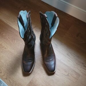 Ariat Brown Leather Boots Womens Size 9.5